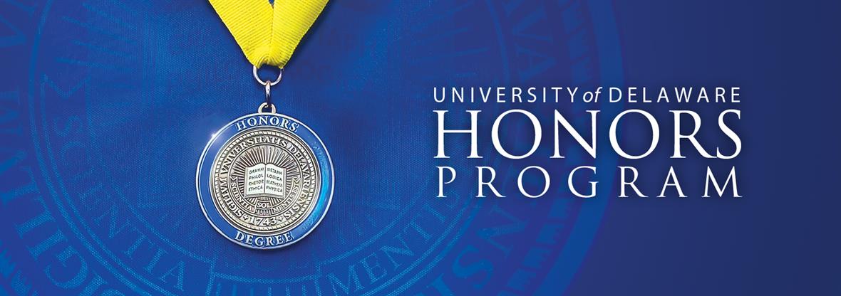 Medal with University of Delaware seal.
